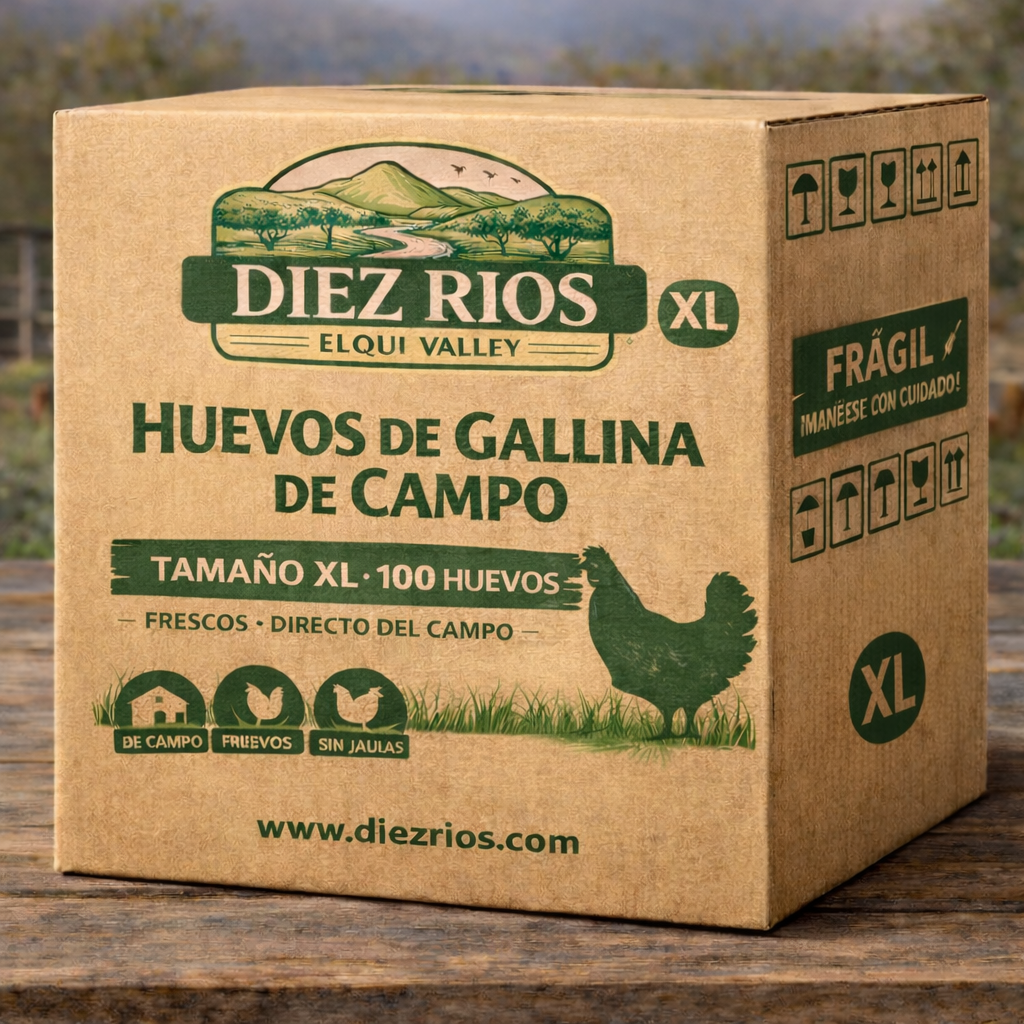 🥚 Huevos de Gallina de Campo – Tamaño XL (100 huevos)