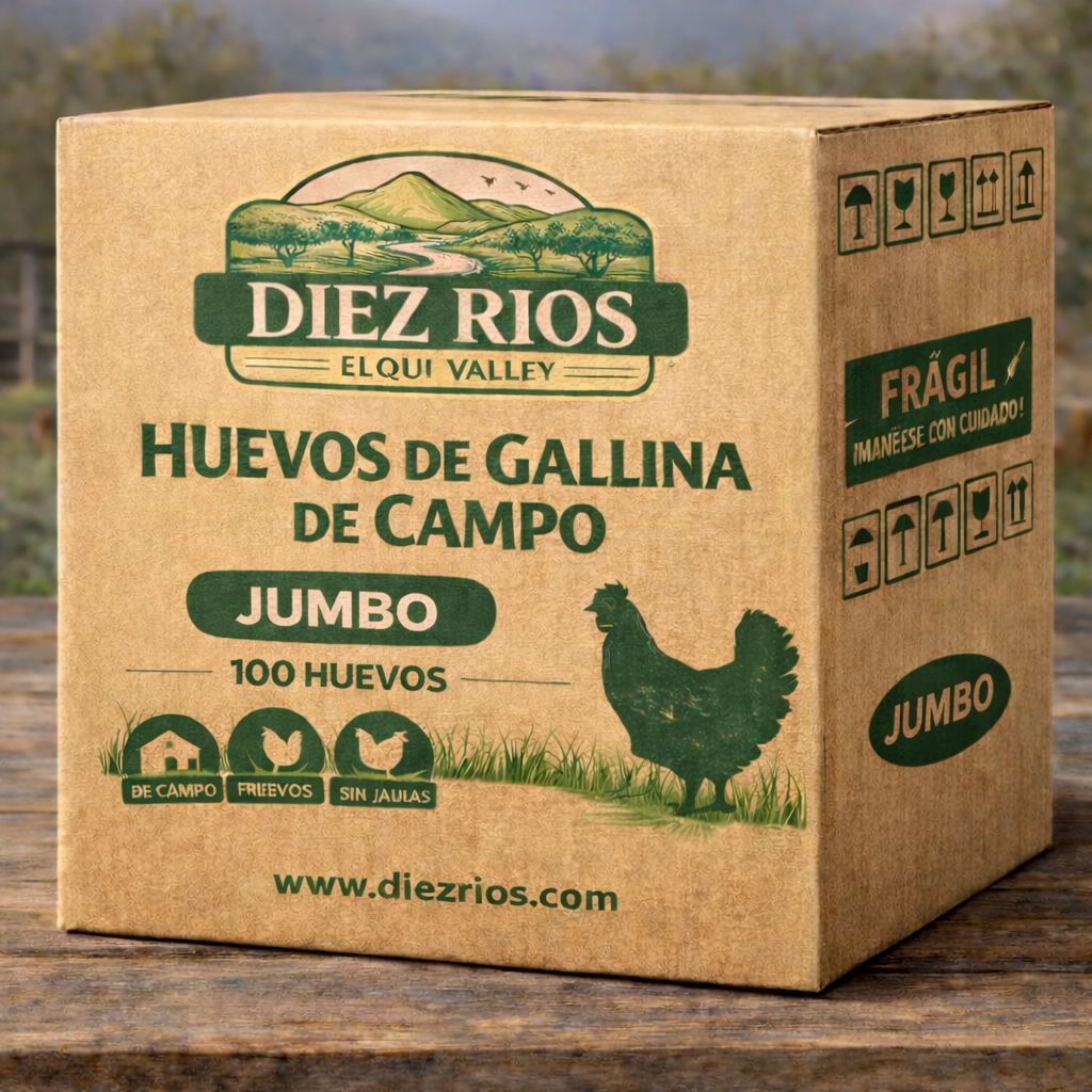 🥚 Huevos de Gallina de Campo – Tamaño Jumbo (100 huevos)