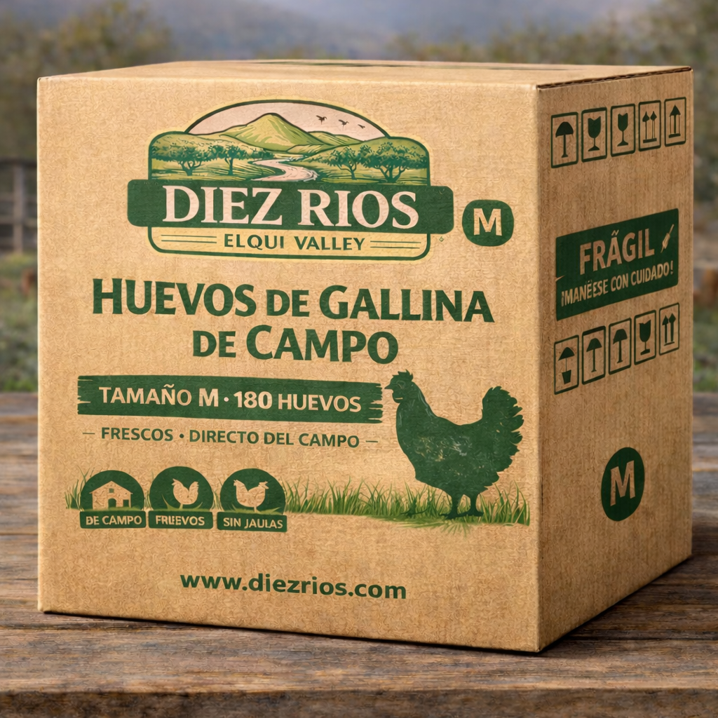 🥚 Huevos de Gallina de Campo – Tamaño M (180 huevos)